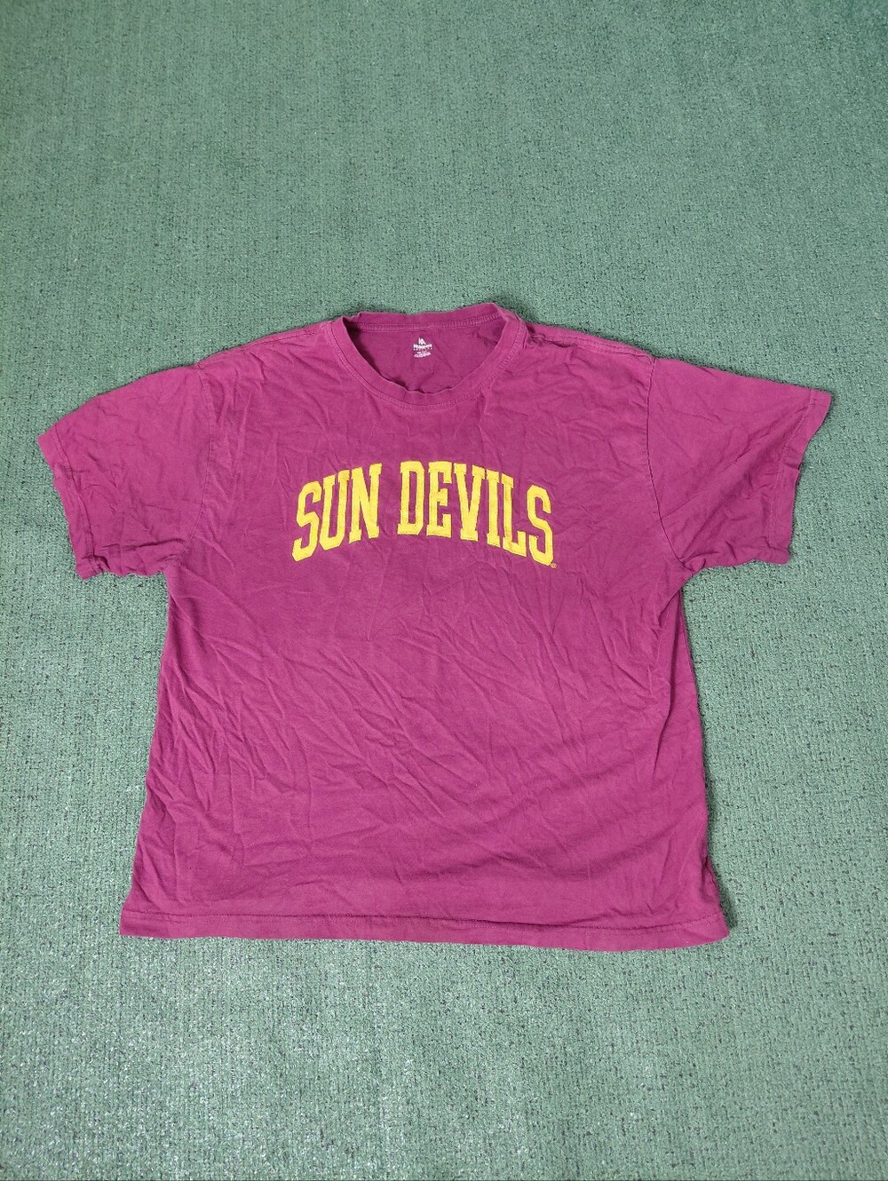 Knights Apparel Arizona State Sun Devils NCAA College Sports Burgundy T Shirt Sz